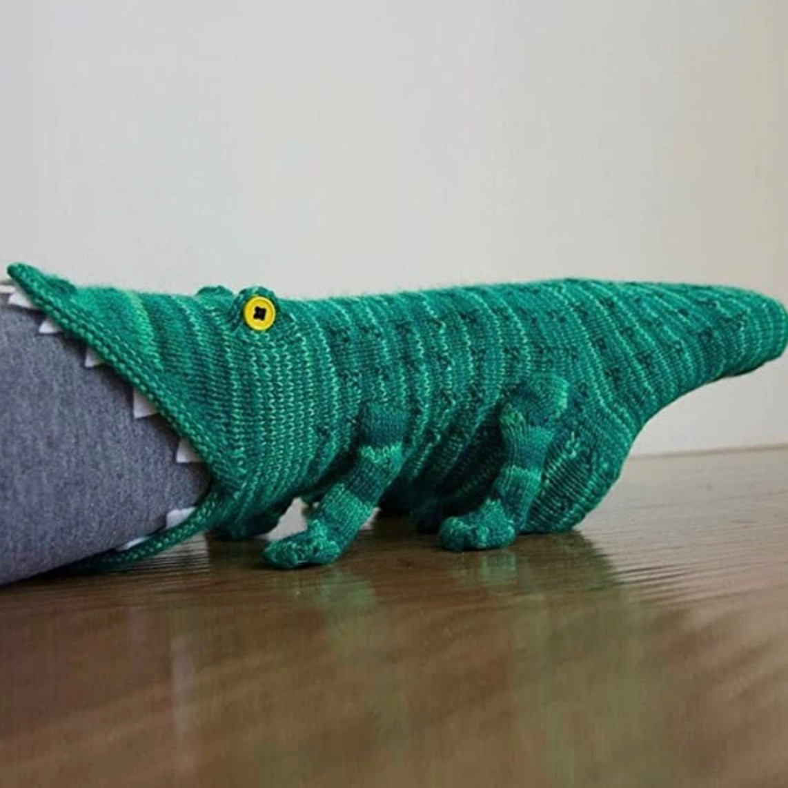 Chaussettes Crocodiles en maille avec dents